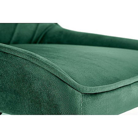 Scaun birou copii HM Rico, ergonomic, stofa tip catifea, cadru polipropilena, pivotant, inaltime reglabila, 100 kg, verde [6]