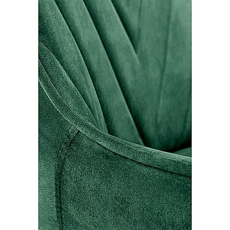 Scaun birou copii HM Rico, ergonomic, stofa tip catifea, cadru polipropilena, pivotant, inaltime reglabila, 100 kg, verde [5]