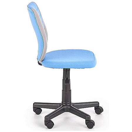 Scaun birou copii HM Toby, ergonomic, cadru polipropilena, rotativ, inaltime reglabila, 80 kg, gri/albastru [4]