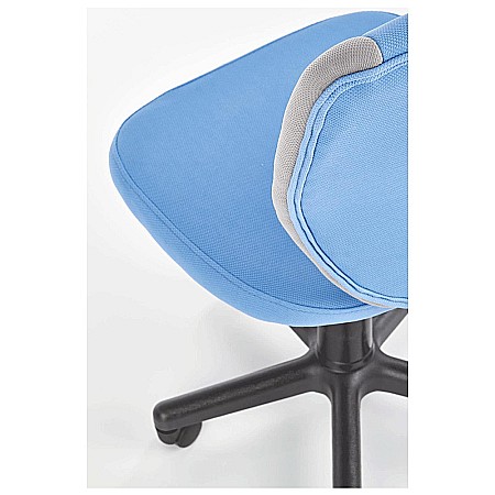 Scaun birou copii HM Toby, ergonomic, cadru polipropilena, rotativ, inaltime reglabila, 80 kg, gri/albastru [2]