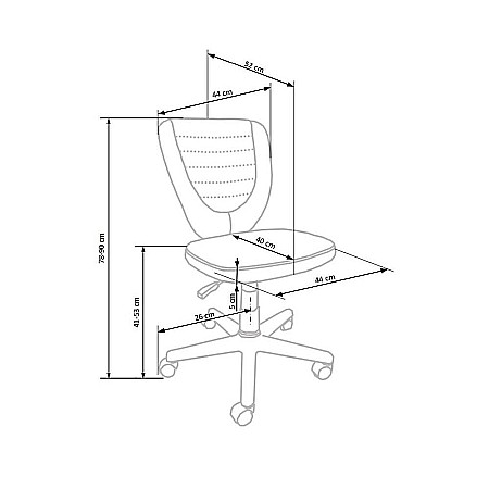 Scaun birou copii HM Toby, ergonomic, cadru polipropilena, rotativ, inaltime reglabila, 80 kg, gri/verde [5]