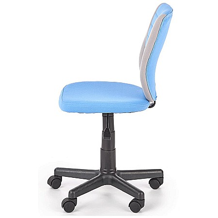 Scaun birou copii HM Toby, ergonomic, cadru polipropilena, rotativ, inaltime reglabila, 80 kg, gri/albastru [3]