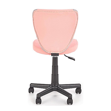 Scaun birou copii HM Toby, ergonomic, cadru polipropilena, rotativ, inaltime reglabila, roti pivotante, 80 kg, gri/roz [5]
