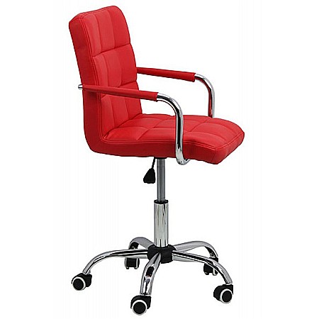 Scaun birou copii OFF 328, inaltime ajustabila, rotativ, cu brate, piele ecologica, 65 kg [2]