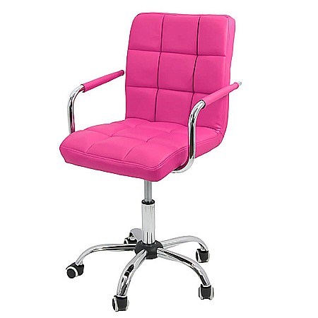 Scaune birou copii - Scaun birou copii OFF 328, inaltime ajustabila, rotativ, cu brate, piele ecologica, 65 kg