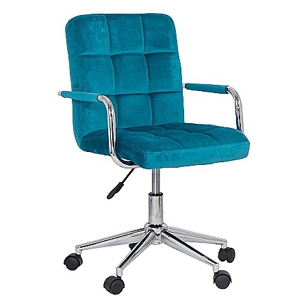 Scaune birou copii - Scaun birou copii OFF 328V, ergonomic, catifea, inaltime reglabila, rotativ, 80 kg