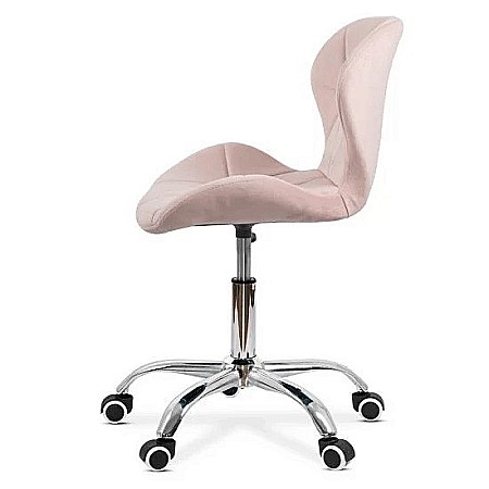 Scaun birou copii OFF 334, ergonomic, rotativ, catifea, cadru cromat, inaltime ajustabila, 100 kg [2]