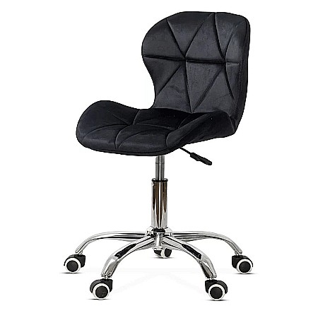 Scaun birou copii OFF 334, ergonomic, rotativ, catifea, cadru cromat, inaltime ajustabila, 100 kg [2]