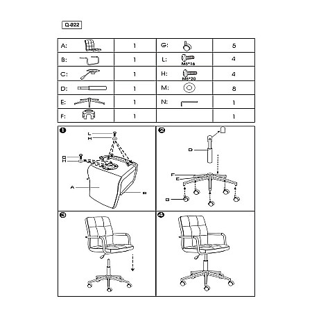Scaun birou copii SL Q022, ergonomic, cadru otel, piele ecologica, inaltime ajustabila, rotatie 360°, 60 Kg, alb [1]