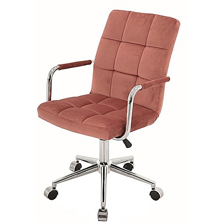 Scaun birou copii SL Q022, ergonomic, cadru otel, stofa, inaltime ajustabila, rotire 360 ˚, 90 Kg, Caramiziu [1]