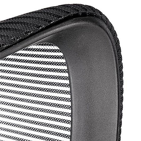 Scaun birou cu mesh Hm Loreto, ergonomic, suport lombar, baza polipropilena, mecanism de balans, inaltime reglabila, material respirabil, 100 kg, negru [1]