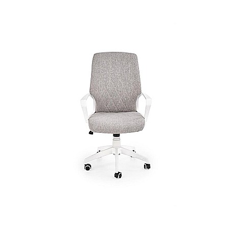 Scaun birou cu stofa, HM Spin 2, mecanism de balans, ergonomic, cadru polipropilena, cu brate, 100 kg, gri [1]