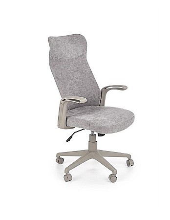 Scaun birou ergonomic HM Arctic, stofa, mecanism de balans, cadru polipropilena, rotatie 360°, 100 kg, gri [0]