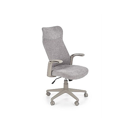 Scaun birou ergonomic HM Arctic, stofa, mecanism de balans, cadru polipropilena, rotatie 360°, 100 kg, gri [5]