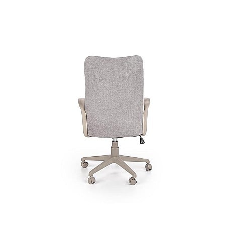 Scaun birou ergonomic HM Arctic, stofa, mecanism de balans, cadru polipropilena, rotatie 360°, 100 kg, gri [3]