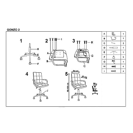 Scaun birou ergonomic, HM Gonzo 2, cadru cromat, tapiterie piele ecologica, mecanism de balans, roti pivotante, 90 kg, alb [7]