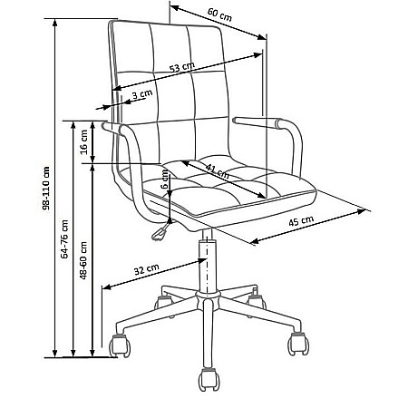 Scaun birou ergonomic, HM Gonzo 2, cadru cromat, tapiterie piele ecologica, mecanism de balans, roti pivotante, 90 kg, roz [5]