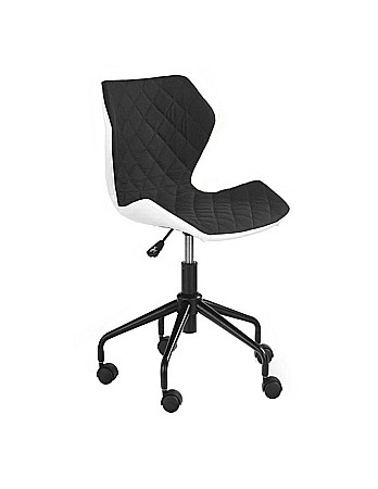 Scaune birou - Scaun birou ergonomic, HM Matrix, stofa si piele ecologica, inaltime reglabila, rotire 360 ˚, 100 kg, alb/negru