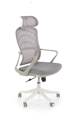 Scaune ergonomice - Scaun birou ergonomic HM Vesuvio 2, mesh, mecanism balans, baza polipropilena, suport lombar, tetiera reglabila, 100 kg, turcoaz/gri/alb