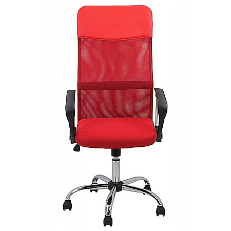 Scaune birou - Scaun birou ergonomic mesh OFF 907, baza cromata, cu tetiera, mecanism de balans, 110 kg