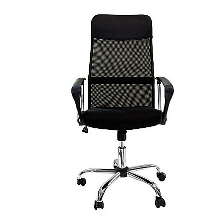 Scaun birou ergonomic mesh OFF 907, baza cromata, cu tetiera, mecanism de balans, 110 kg [2]