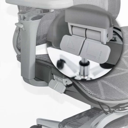 Scaun birou ergonomic multifunctional SYYT 9520, mesh, sezut culisabil, brate 4D, role gumate, 120 kg, gri [6]