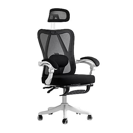 Scaun birou ergonomic OFF 428, mesh, suport lombar, tetiera, mecanism multiblock, suport picioare, 100 kg