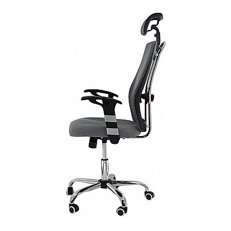 Scaun birou ergonomic OFF 988, mesh, baza cromata, suport lombar, inaltime reglabila, mecanism balans, 110 kg [1]