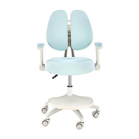 Scaun birou ergonomic pentru copii HM Panco, ajustabil pe inaltime si adancime, mesh, suport pentru picioare, 70 kg, bleu [2]