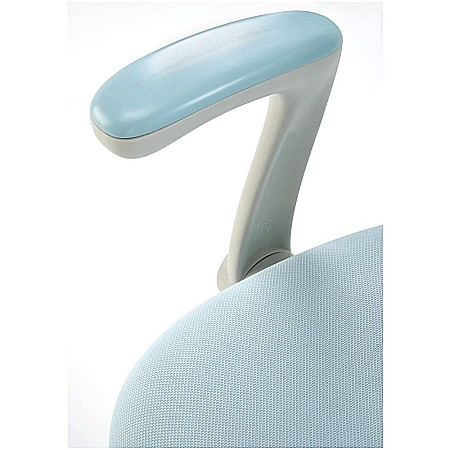Scaun birou ergonomic pentru copii HM Panco, ajustabil pe inaltime si adancime, mesh, suport pentru picioare, 70 kg, bleu [8]