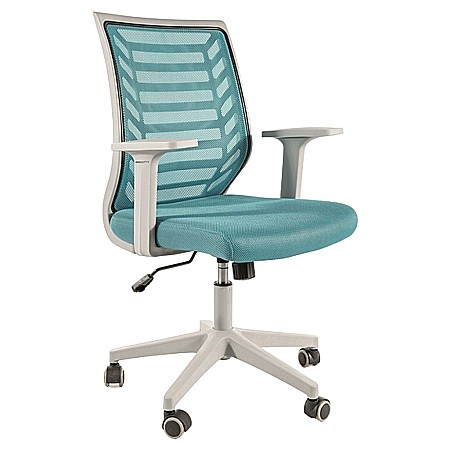 Scaune ergonomice - Scaun birou ergonomic SL Q320, mesh, mecanism inclinare, baza polipropilena, suport lombar, roti cauciucate, 90 kg, albastru/gri