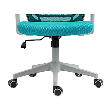 Scaun birou ergonomic SL Q320, mesh, mecanism inclinare, baza polipropilena, suport lombar, roti cauciucate, 90 kg, albastru/gri [9]
