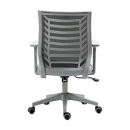 Scaun birou ergonomic SL Q320, mesh, mecanism inclinare, baza polipropilena, suport lombar, roti cauciucate, 90 kg, negru/gri [7]