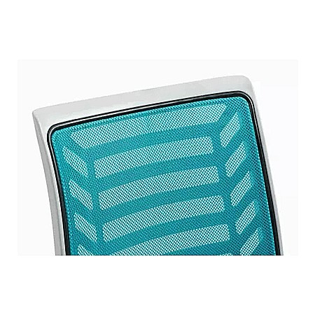 Scaun birou ergonomic SL Q320, mesh, mecanism inclinare, baza polipropilena, suport lombar, roti cauciucate, 90 kg, albastru/gri [7]