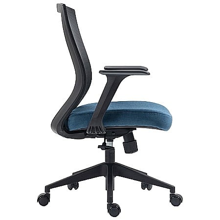 Scaun birou ergonomic SL Q328, mesh, inaltime reglabila, roti pivotante, cadru polipropilena, 136 kg, negru/albastru [4]