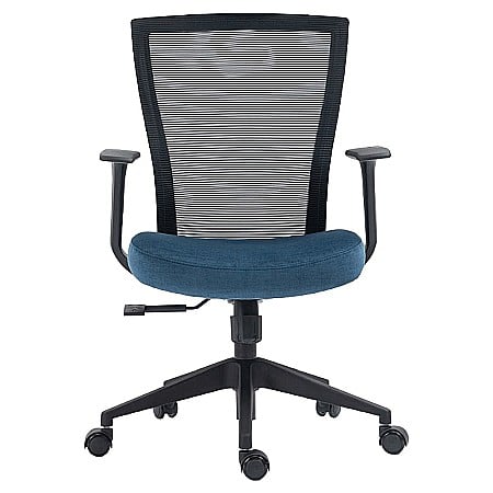 Scaun birou ergonomic SL Q328, mesh, inaltime reglabila, roti pivotante, cadru polipropilena, 136 kg, negru/albastru [1]