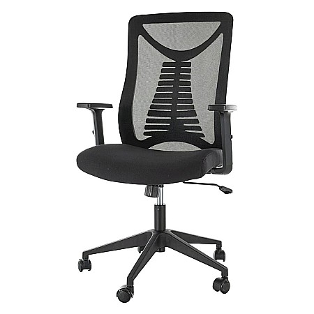Scaune ergonomice - Scaun birou ergonomic SL Q330R, mesh, respirabil, cotiere reglabile, mecanism inclinare, 110 kg, negru