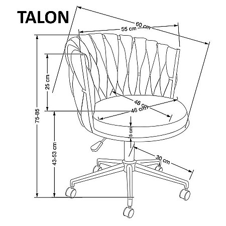 Scaun birou HM Talon gri [6]