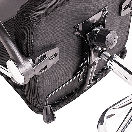 Scaun birou HM Vire, Mesh, Ergonomic, Cadru Metal, Tetiera cu piele ecologica, Inaltime ajustabila, Mecanism balansare, 100 Kg, Negru [7]