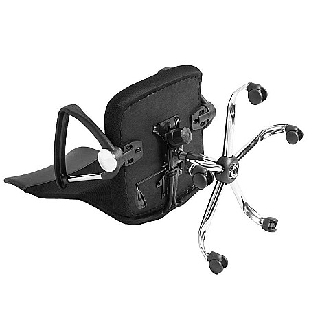 Scaun birou HM Vire, Mesh, Ergonomic, Cadru Metal, Tetiera cu piele ecologica, Inaltime ajustabila, Mecanism balansare, 100 Kg, Negru [4]