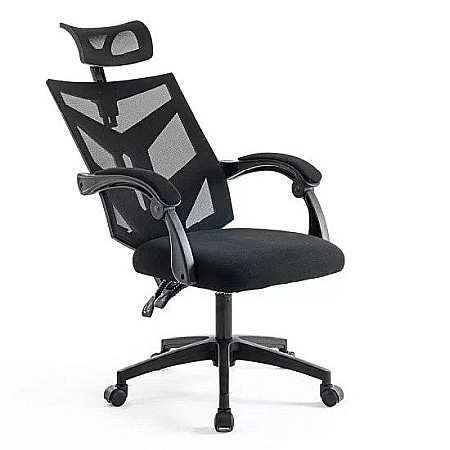 Scaun birou mesh OFF434, ergonomic, rabatabil, cu tetiera, respirabil,100 kg [11]