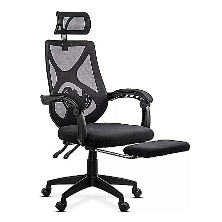 Scaun birou mesh OFF636, ergonomic, suport lombar, tetiera reglabila, mecanism asincron,100 kg [1]