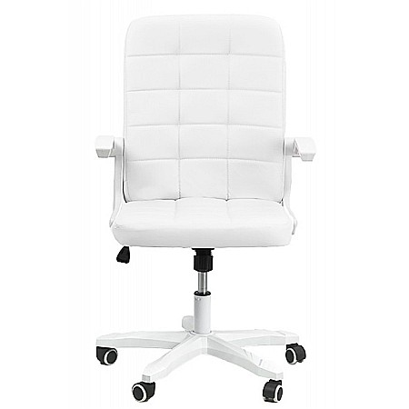 Scaun birou OFF 332, cotiere rabatabile, piele ecologica, roti gumate, mecanism balans, ergonomic, 100 kg [2]