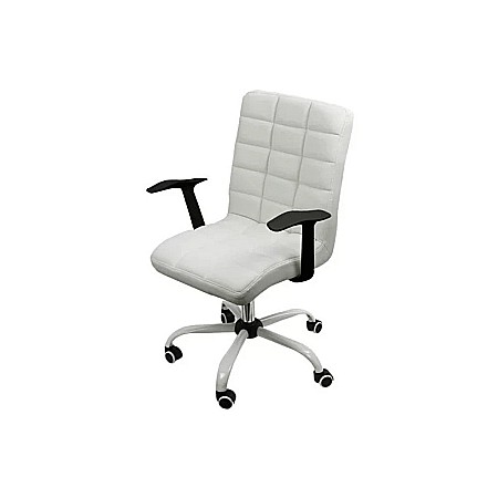 Scaun birou OFF 603, mecanism de balans, piele ecologica, baza otel cromat, 100 kg [1]