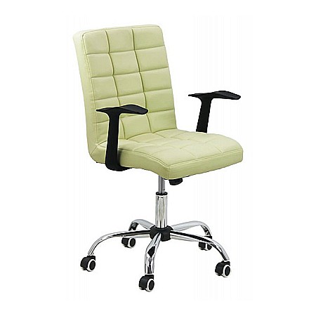 Scaun birou OFF 603, mecanism de balans, piele ecologica, baza otel cromat, 100 kg [1]
