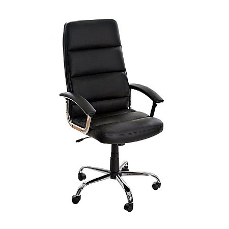 Scaune pentru birou - Scaun birou OFF 618, piele ecologica, mecanism balans, baza cromata, 110 kg