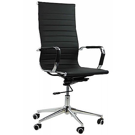 Scaun birou OFF 802, ergomic, mecanism balans si rotire, baza cromata, 110 kg [1]