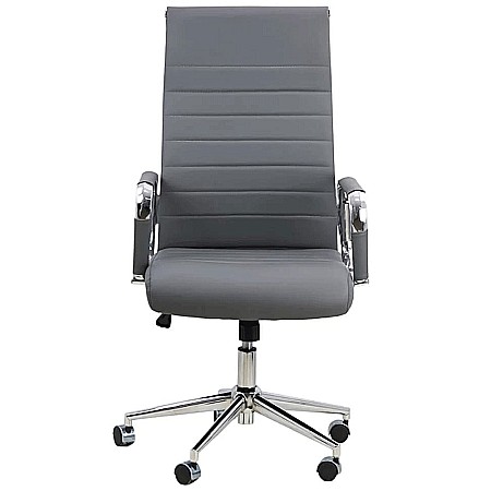 Scaun birou OFF 937, operativ, piele ecologica, ergonomic, baza cromata, inaltime reglabila, 110 kg [2]