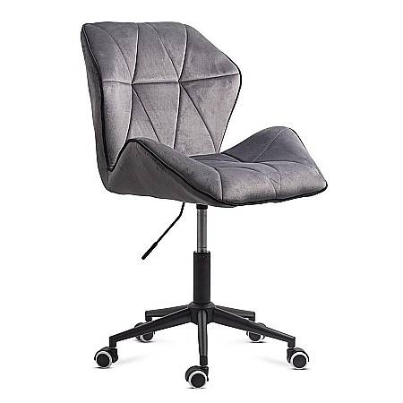 Scaune ergonomice - Scaun birou OFF643, catifea, reglabil pe inaltime, baza metalica, ergonomic, 120 kg