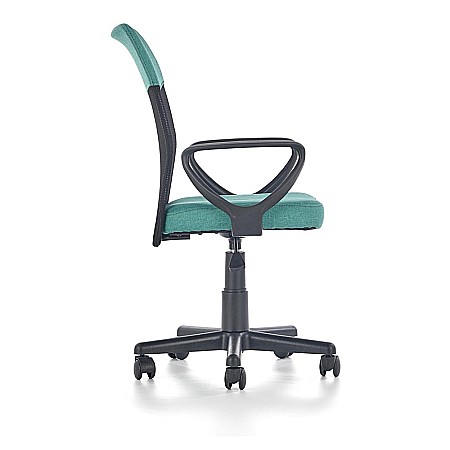 Scaun birou pentru copii cu plasa textila, HM Timmy, ergonomic, inaltime reglabila, structura polipropilena, Rotire 360 ˚, 120 kg, turcoaz [5]
